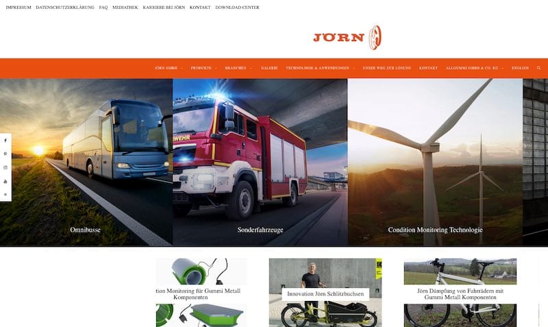 TYPO3 website translation German-English Jörn GmbH