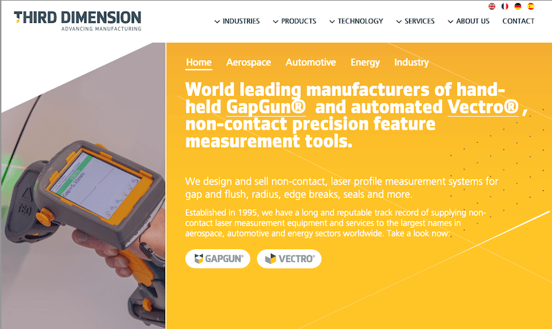Third Dimension WordPress website